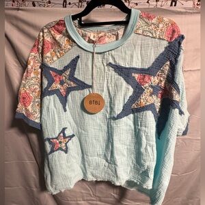 BiBi Sky Blue Knit Top